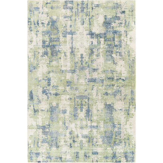 Wilson Rug - 26946 by Surya in light beige, deep teal. Made from 60% wool, 40% viscose in a unique style.