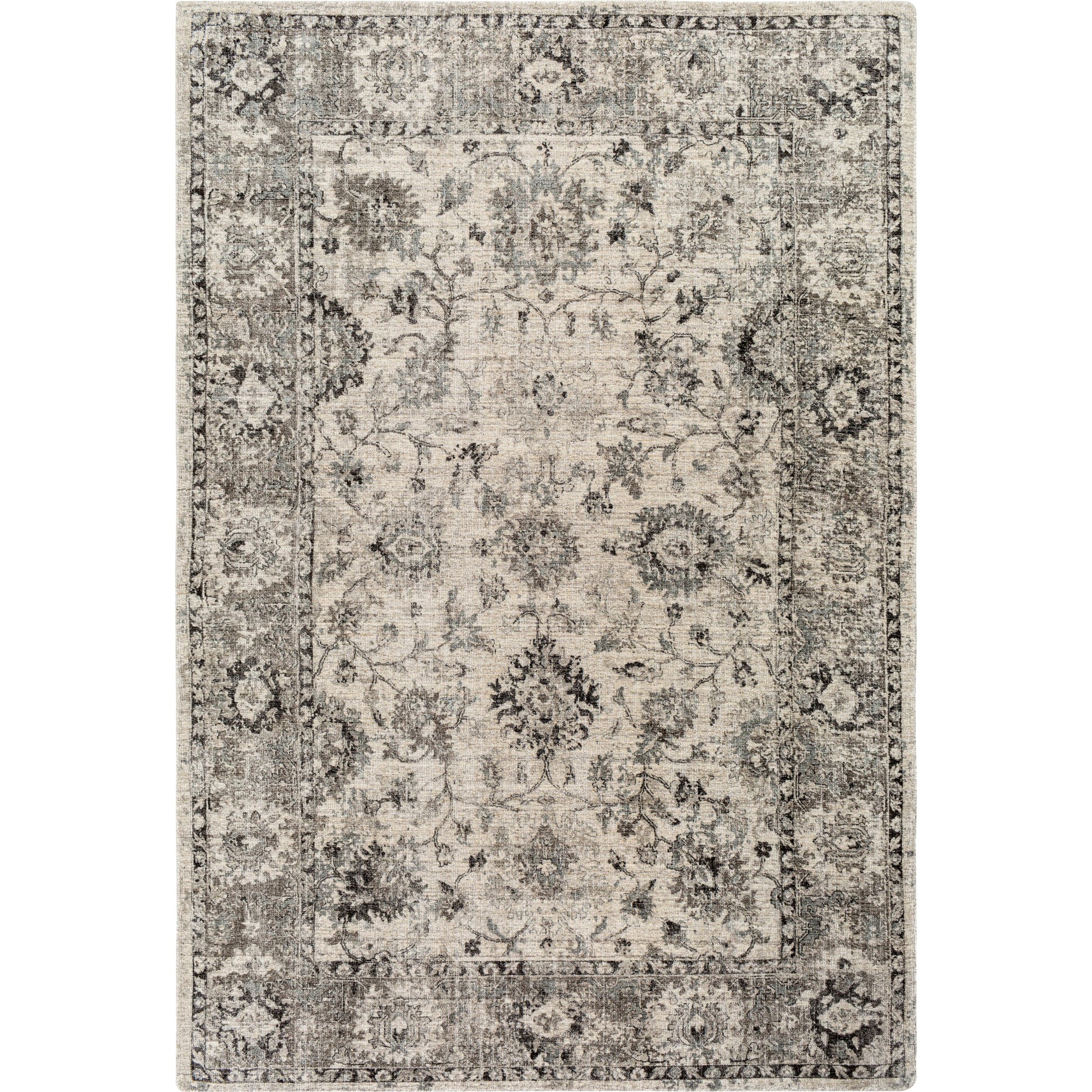 Wilson Rug - 30243 by Surya in charcoal, medium gray, gray, light gray, oatmeal, black. Made from unique in a unique style.