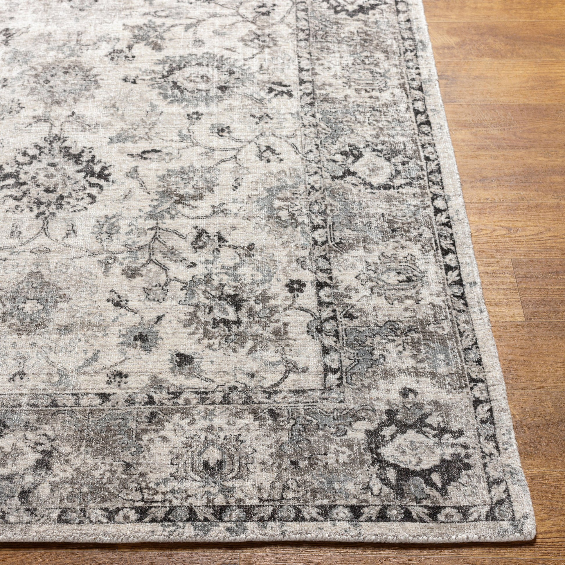 Wilson Rug - 30243 by Surya in charcoal, medium gray, gray, light gray, oatmeal, black. Made from unique in a unique style.