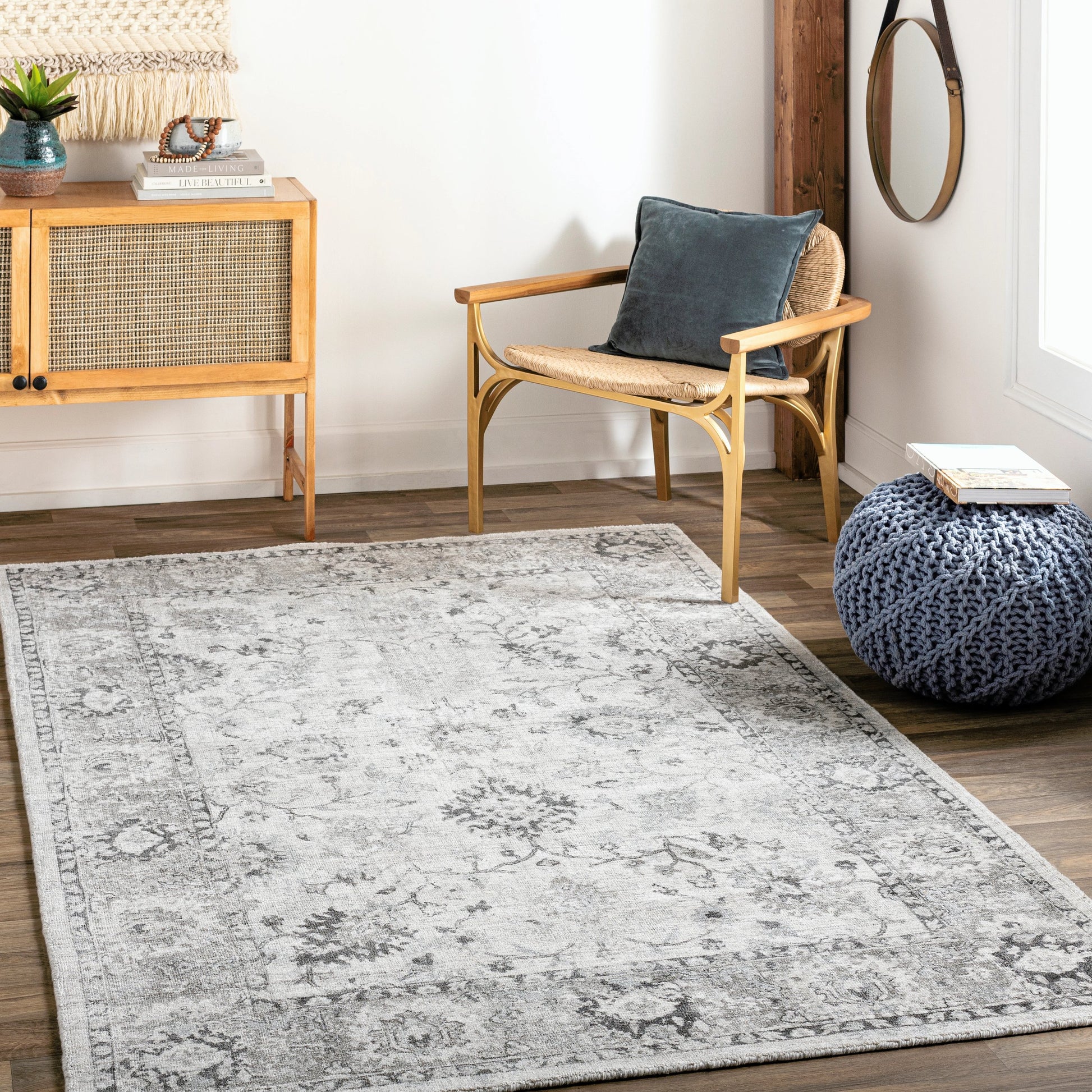 Wilson Rug - 30243 by Surya in charcoal, medium gray, gray, light gray, oatmeal, black. Made from unique in a unique style.