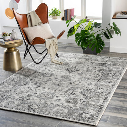 Wilson Rug - 30243 by Surya in charcoal, medium gray, gray, light gray, oatmeal, black. Made from unique in a unique style.