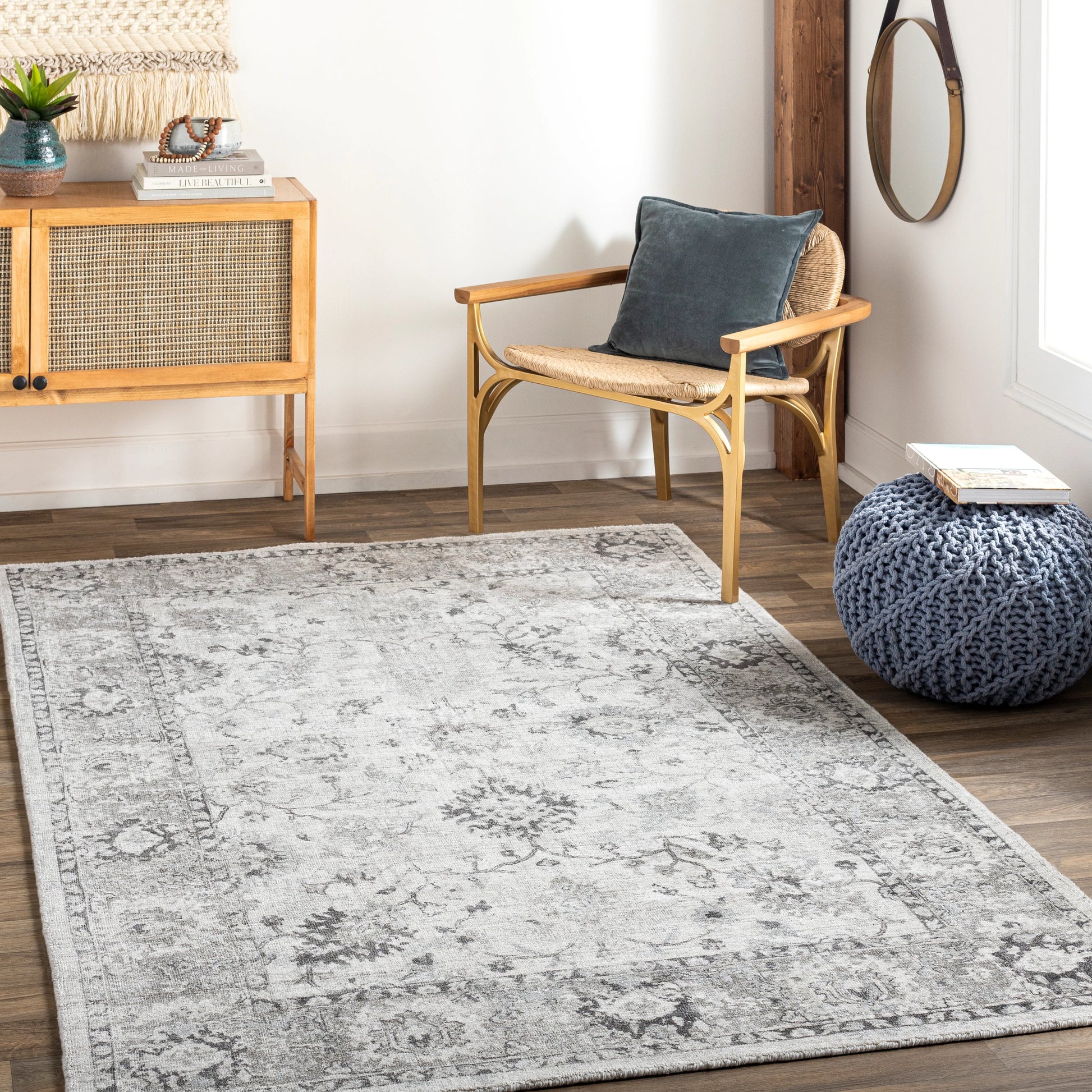 Wilson Rug - 30243 by Surya in charcoal, medium gray, gray, light gray, oatmeal, black. Made from unique in a unique style.