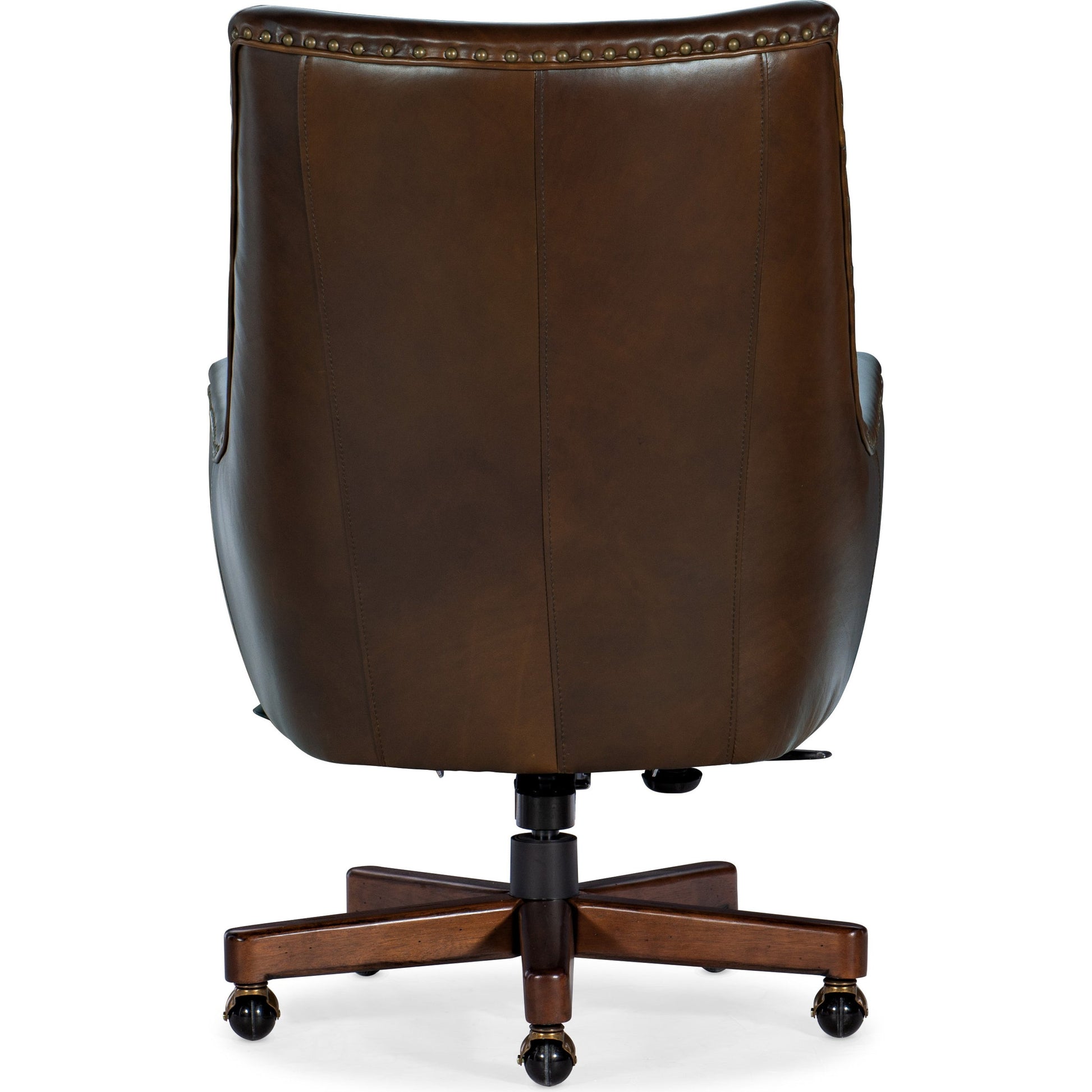 Kent Executive Chair by Hooker Furniture in valencia arroz. Made from leather in a unique style.