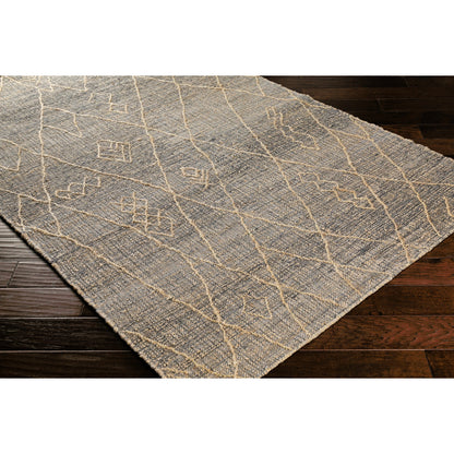 Watford Rug - 27258 by Surya in charcoal, tan. Made from 60% jute, 40% wool in a unique style.