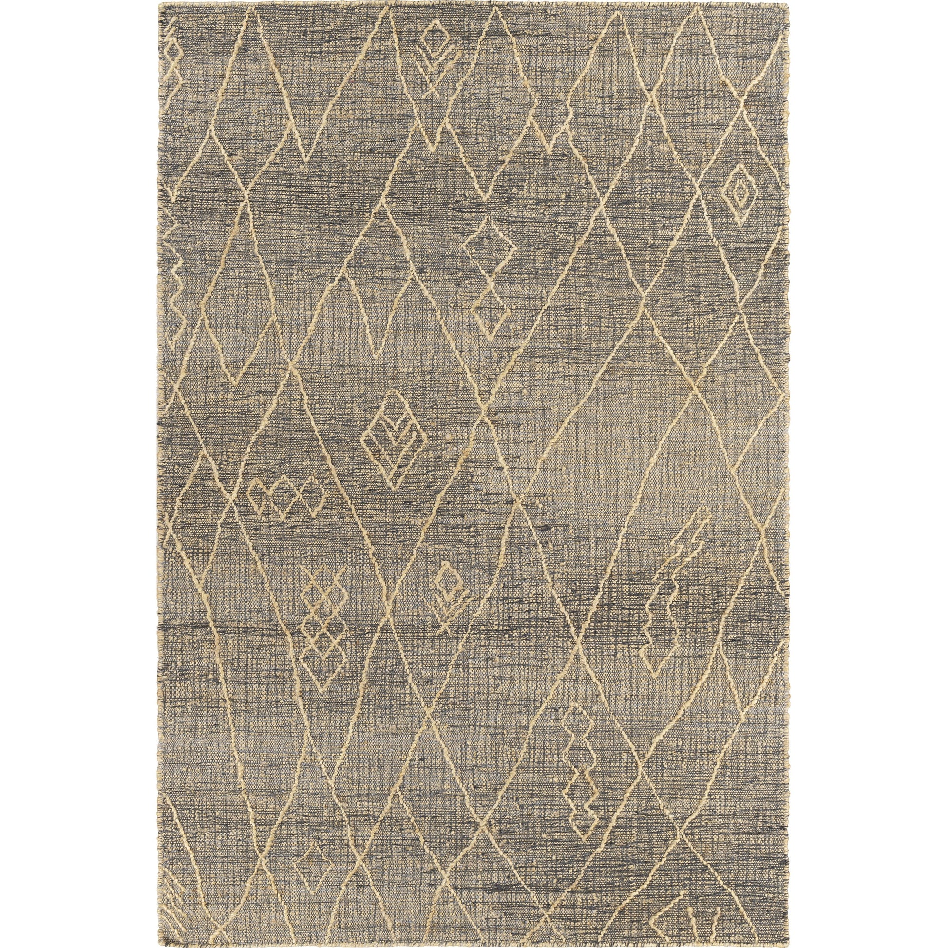 Watford Rug - 27258 by Surya in charcoal, tan. Made from 60% jute, 40% wool in a unique style.