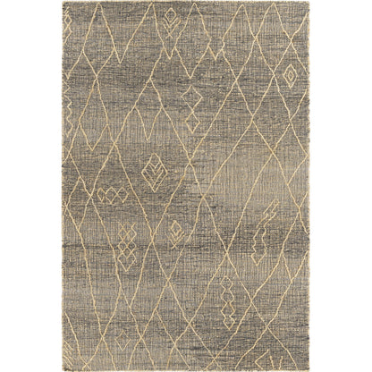 Watford Rug - 27258 by Surya in charcoal, tan. Made from 60% jute, 40% wool in a unique style.
