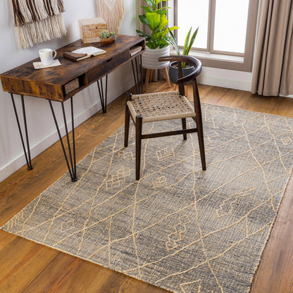 Watford Rug - 27258 by Surya in charcoal, tan. Made from 60% jute, 40% wool in a unique style.