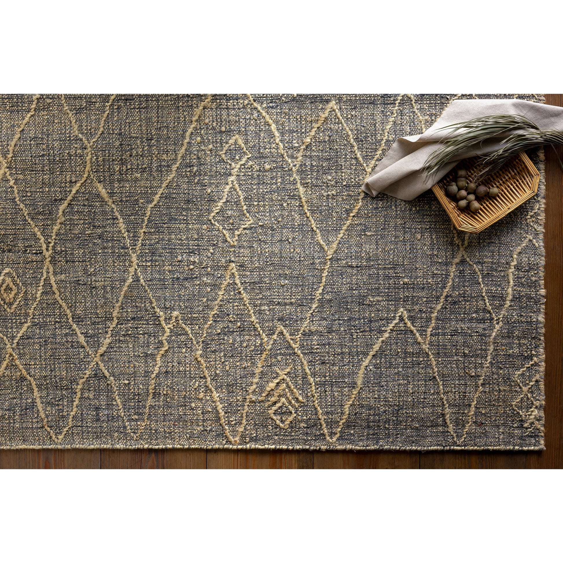Watford Rug - 27258 by Surya in charcoal, tan. Made from 60% jute, 40% wool in a unique style.