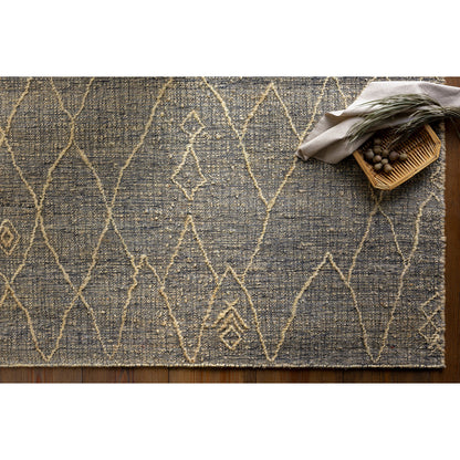 Watford Rug - 27258 by Surya in charcoal, tan. Made from 60% jute, 40% wool in a unique style.