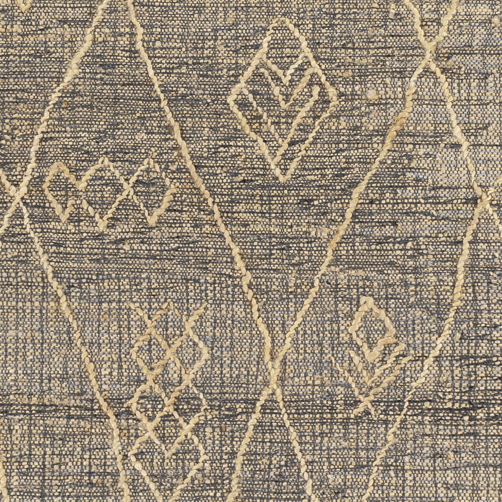 Watford Rug - 27258 by Surya in charcoal, tan. Made from 60% jute, 40% wool in a unique style.