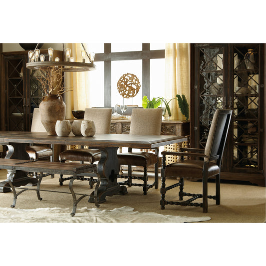 Hill Country Comfort Upholstered Arm Chair (Set of 2) by Hooker Furniture in brown and huntington collis. Made from fabric, leather in a traditional style.