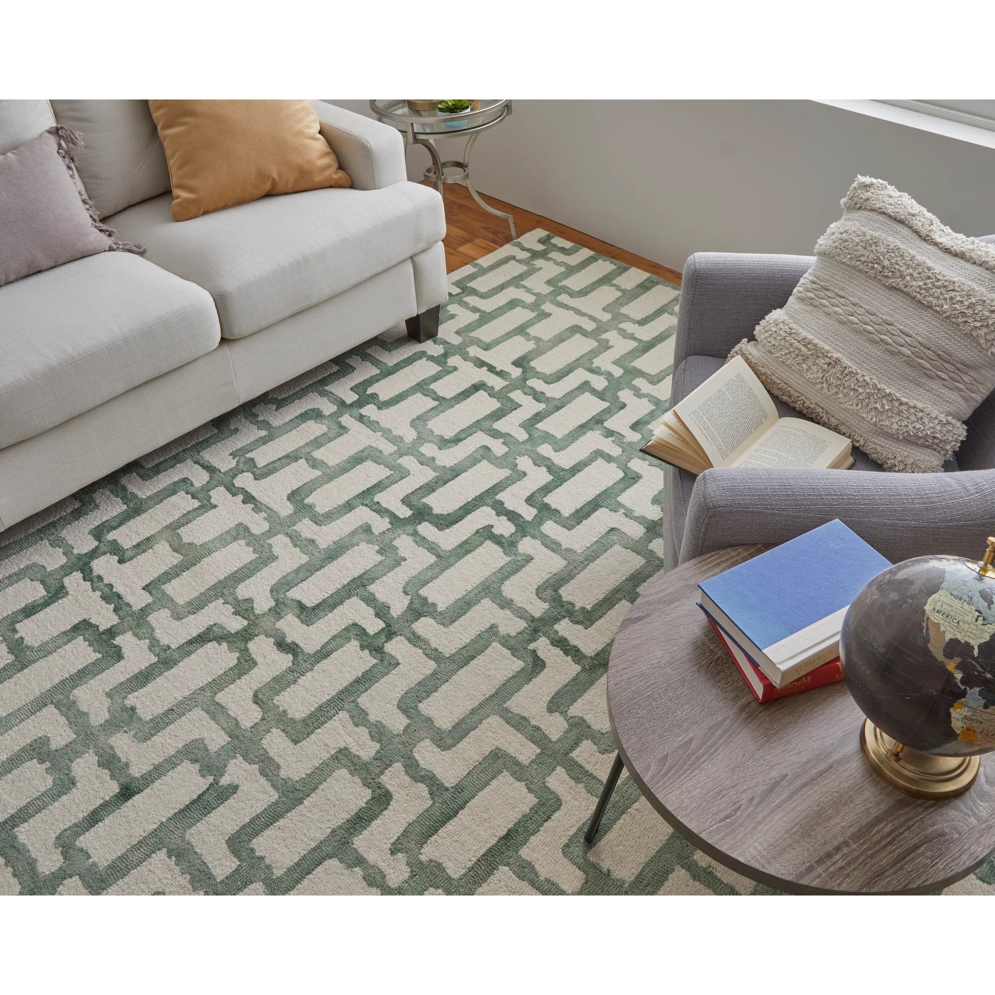 Lorrain Geometric Rug - 8919F by Feizy. Made from wool in a unique style.