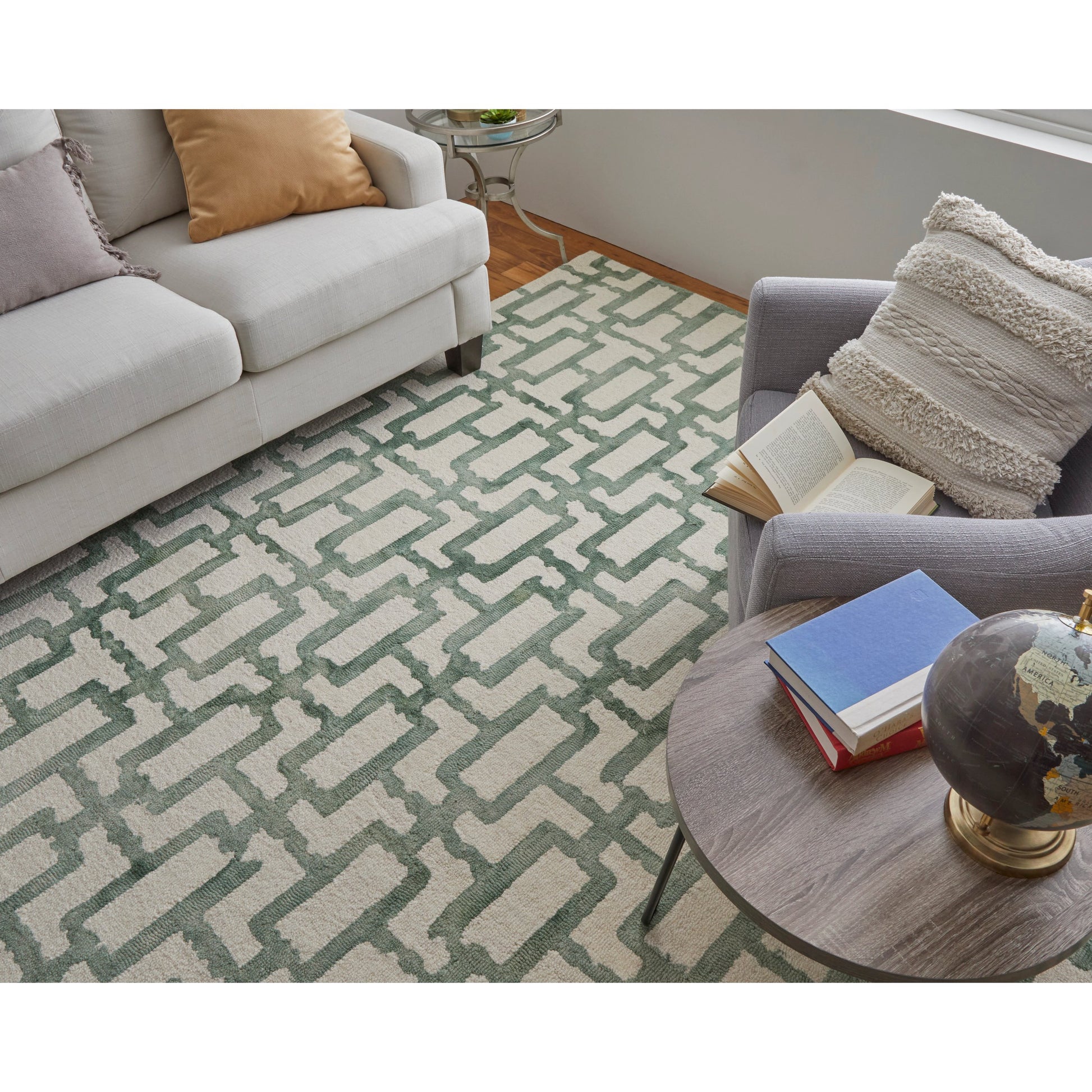 Lorrain Geometric Rug - 8919F by Feizy. Made from wool in a unique style.