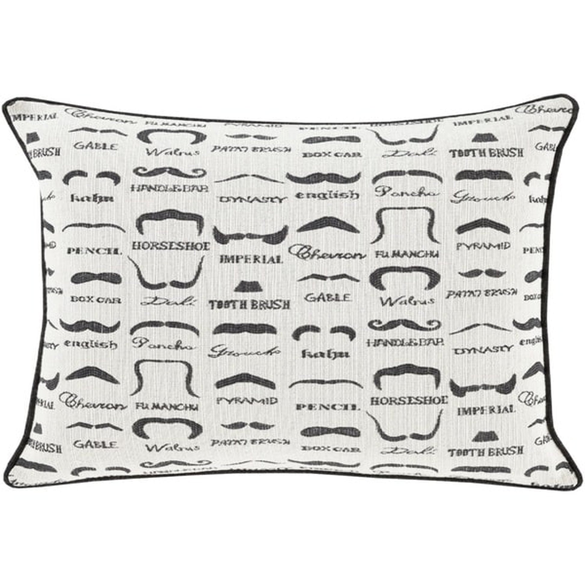 Wax That Stache Indoor/Outdoor Pillow by Surya. Made from unique in a modern style.