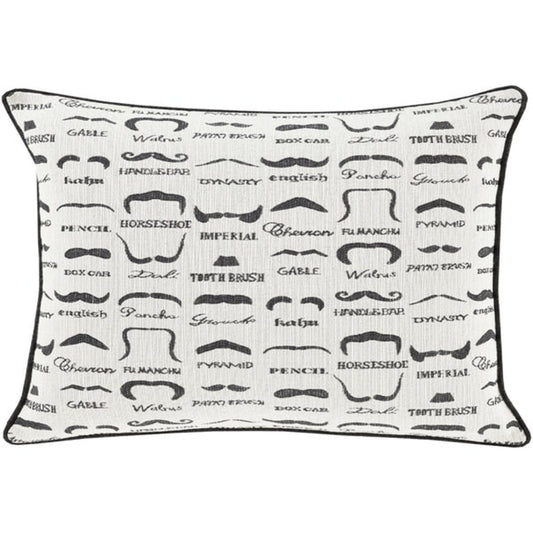 Wax That Stache Pillow - 33665 by Surya. Made from unique in a modern style.