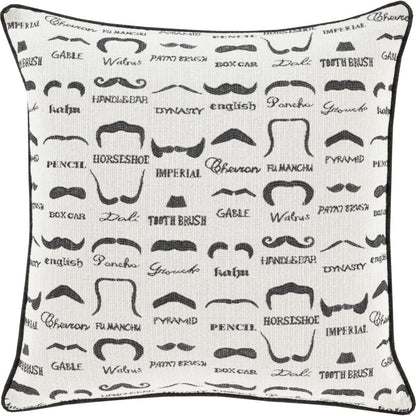 Wax That Stache Indoor/Outdoor Pillow by Surya. Made from unique in a modern style.