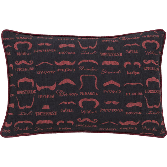Wax That Stache Pillow - 33665 by Surya. Made from unique in a modern style.