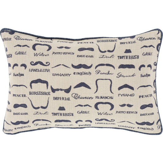 Wax That Stache Pillow - 33665 by Surya. Made from unique in a modern style.