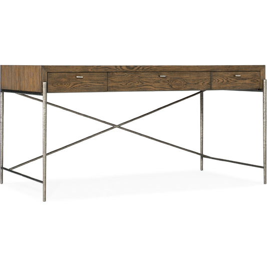 Chapman Writing Desk by Hooker Furniture in sorrel. Made from white oak veneers, metal in a modern style.
