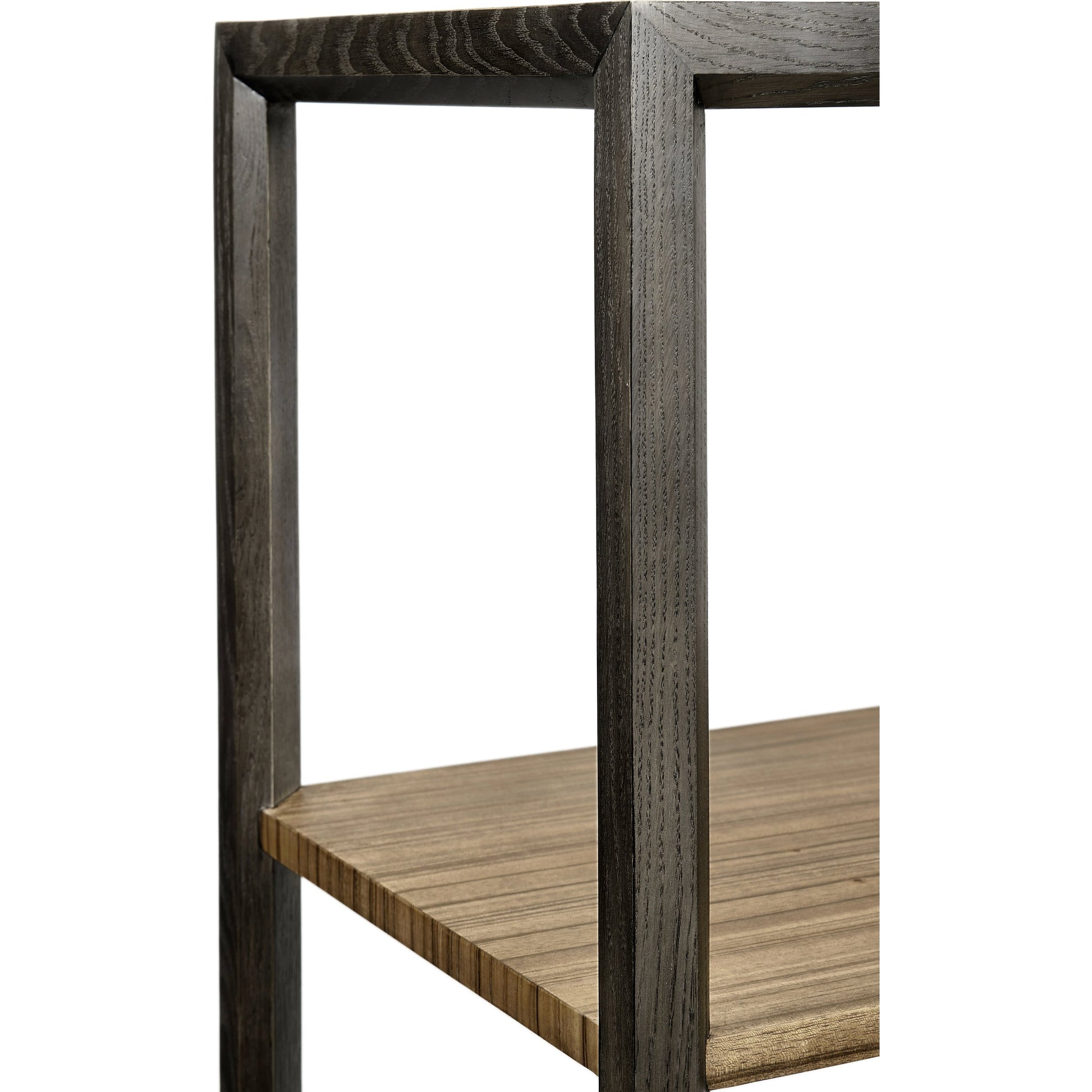 Hamilton Golden Amber Five-Tier Etagere by Jonathan Charles in brown and golden amber. Made from paldao veneer in a transitional style.