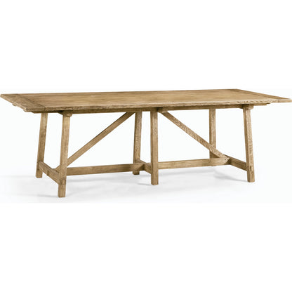 Timeless Sidereal French Laundry Table 96" by Jonathan Charles. Made from oak in a modern style.