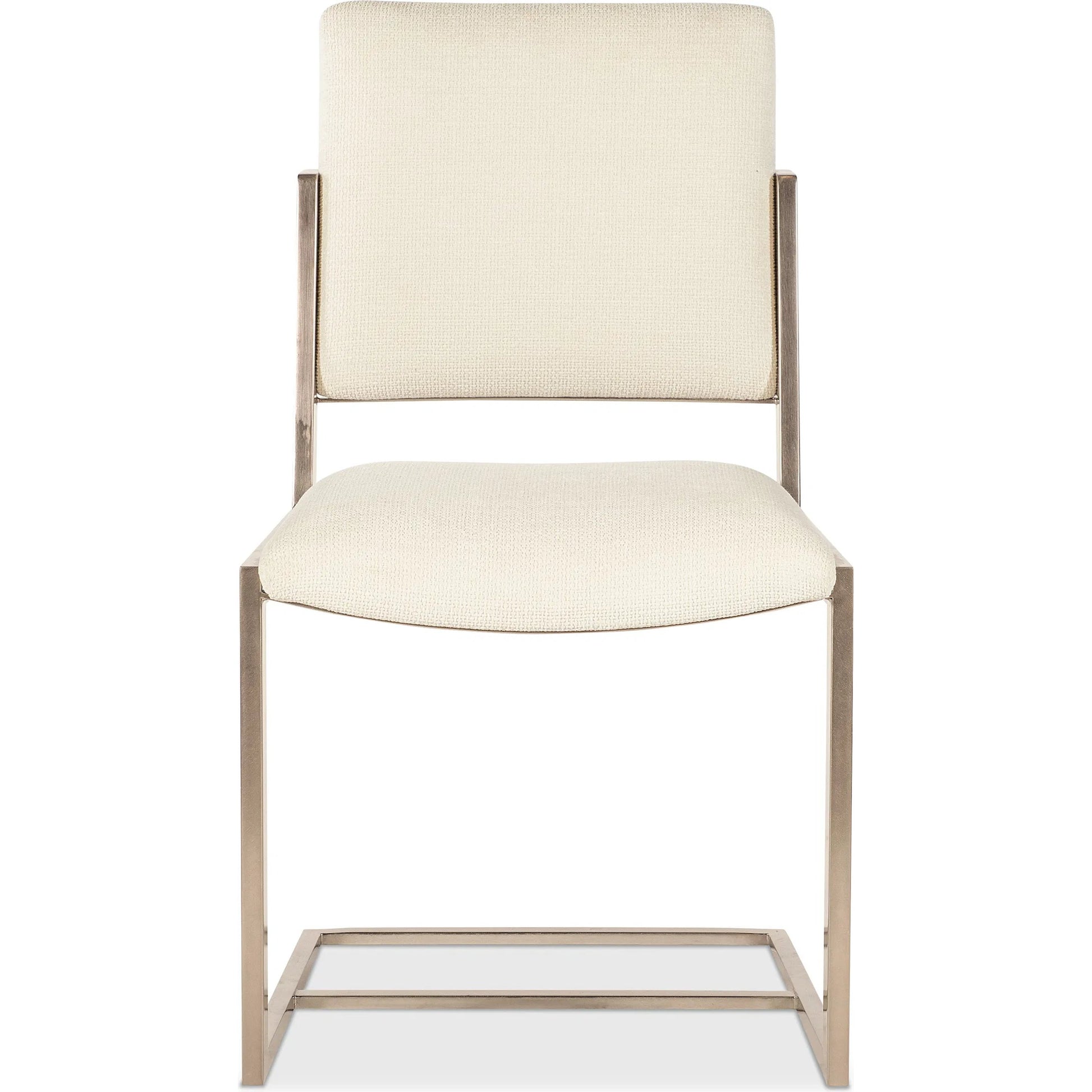 Westwood Metal Chair by Hooker Furniture in trendy snow and plated radiance. Made from wood, metal, fabric in a modern style.