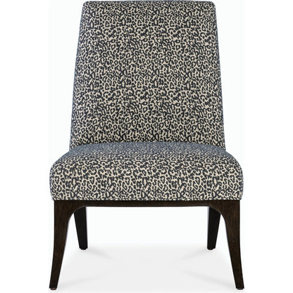 Bella Slipper Chair by Hooker Furniture in rich cathedral cherry. Made from fabric in a modern style.