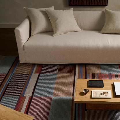 Woven Construct​ WVC01 Rug by Jaipur Living in multicolor, green. Made from 65% wool 35% cotton in a unique style.