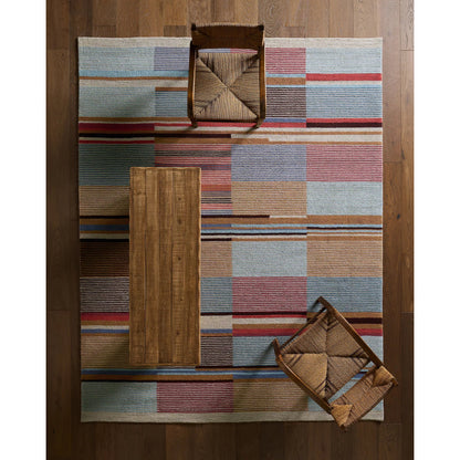 Woven Construct​ WVC01 Rug by Jaipur Living in multicolor, green. Made from 65% wool 35% cotton in a unique style.