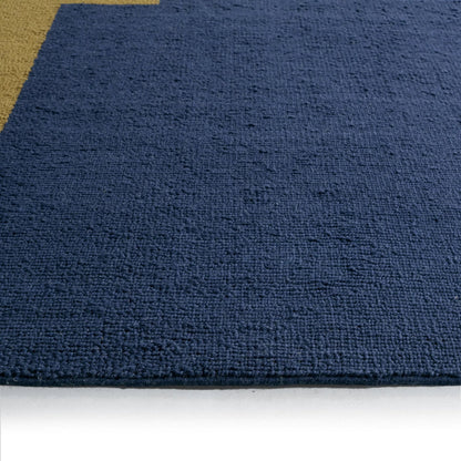 Woven Construct​ WVC02 Rug by Jaipur Living in blue, yellow, gold. Made from 65% wool 35% cotton in a unique style.