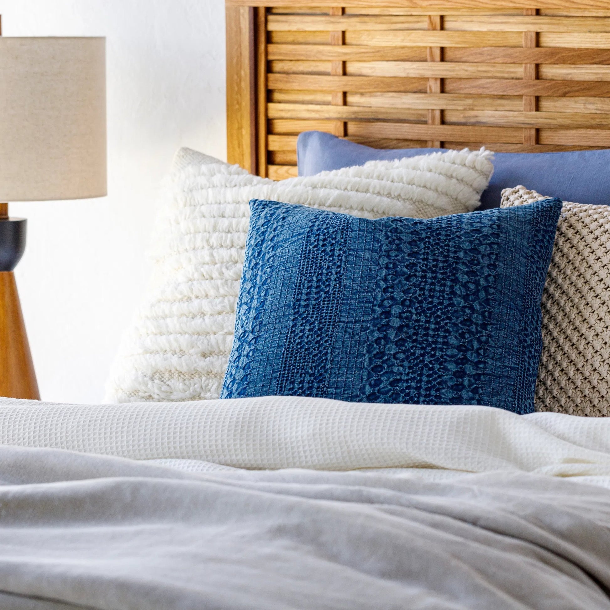 Washed Waffle Pillow - 20091 by Surya. Made from 100% cotton in a unique style.