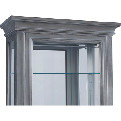 Side Entry Accent Curio by Pulaski Furniture in gray. Made from birch wood in a transitional style.