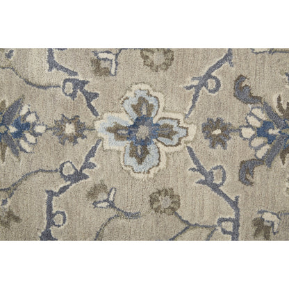 Rylan Transitional Oriental Rug - 8640F by Feizy in taupe, ivory, blue. Made from wool in a unique style.