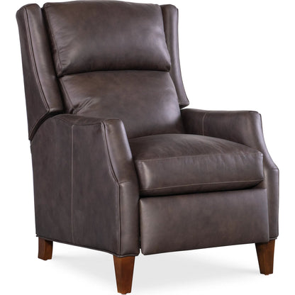 Thomas Recliner by Bradington-Young by Hooker Furniture. Made from leather in a unique style.