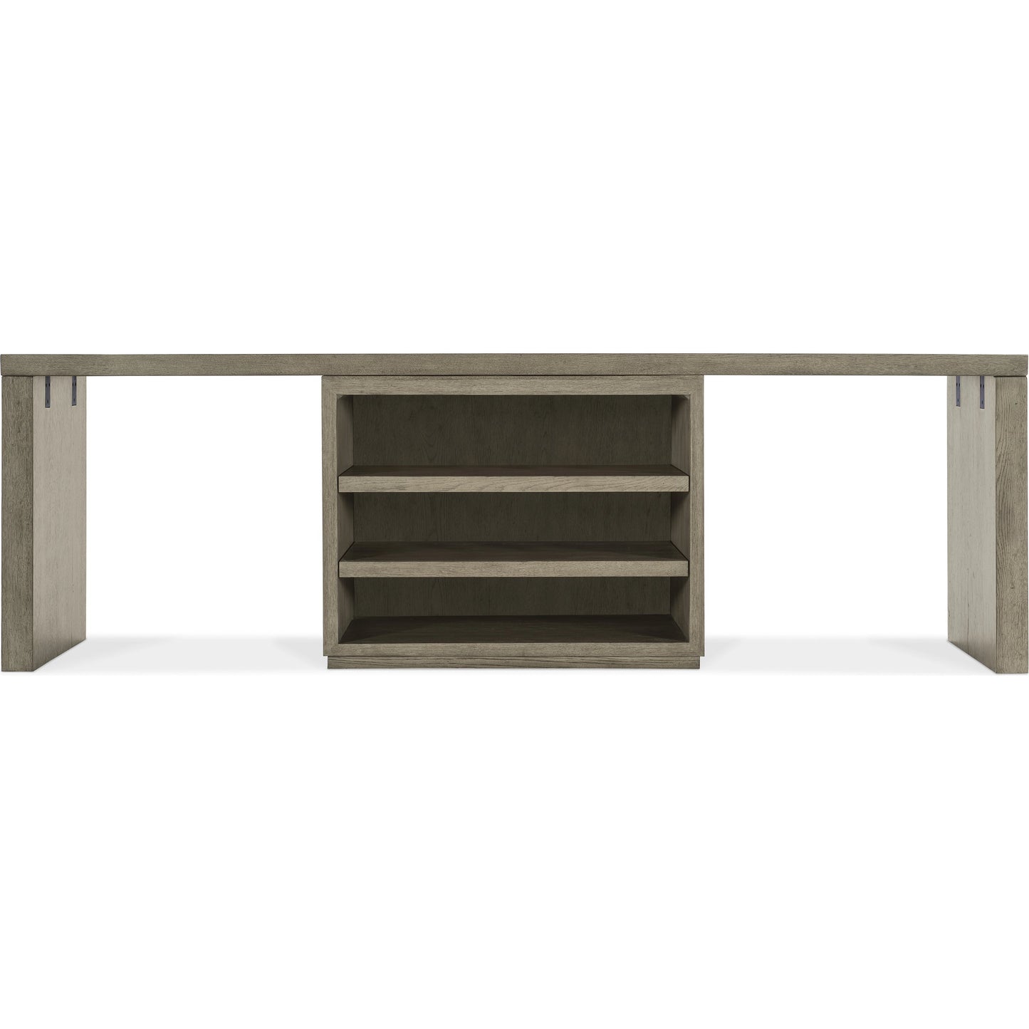 003 SI-1900770 | Additional Silo | Linville Falls Desk - 96" Top-Open and 2 Legs by Hooker Furniture in mink. Made from oak veneers in a modern style.