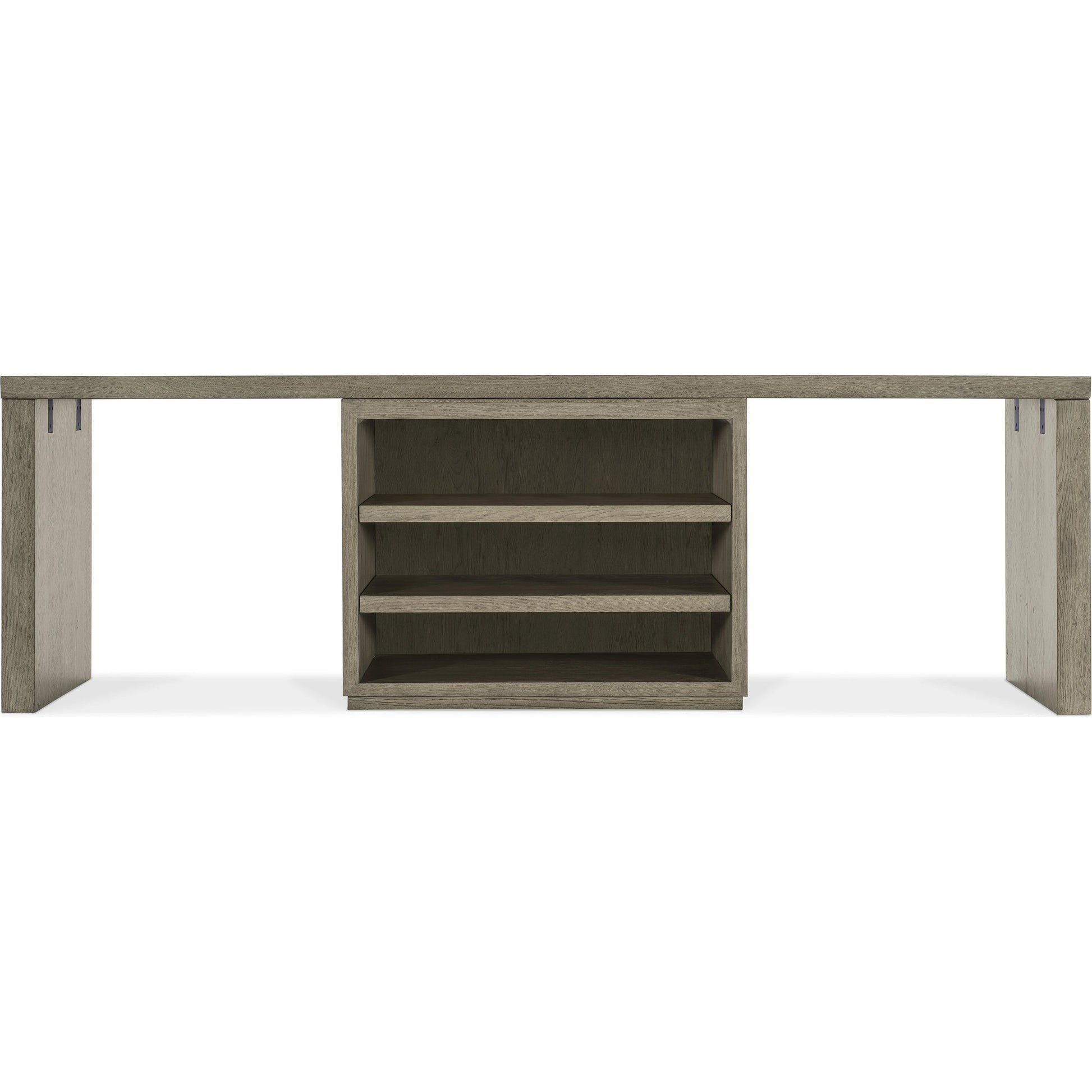 Linville Falls Desk - 96" Top-Open and 2 Legs by Hooker Furniture in mink. Made from oak veneers in a modern style.