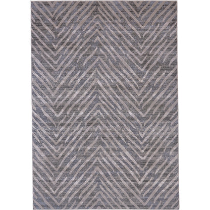 Waldor Herringbone Rug - 3968F by Feizy in gray. Made from polypropylene, polyester in a unique style.