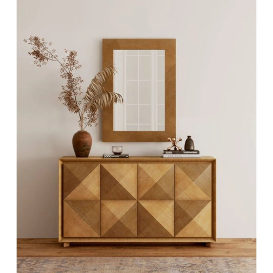 Loft Buffet by A.R.T. Furniture in natural maple. Made from poplar, rubberwood, figured maple veneer in a unique style.