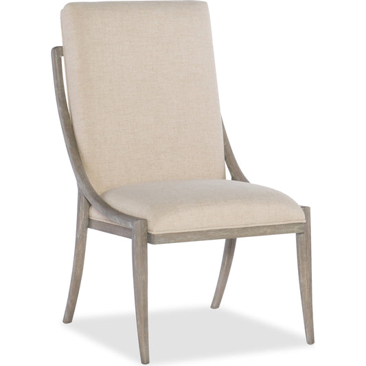 Affinity Slope Chair (Set of 2) by Hooker Furniture in beige and greige. Made from linen fabric, greige oak in a eclectic & global style.