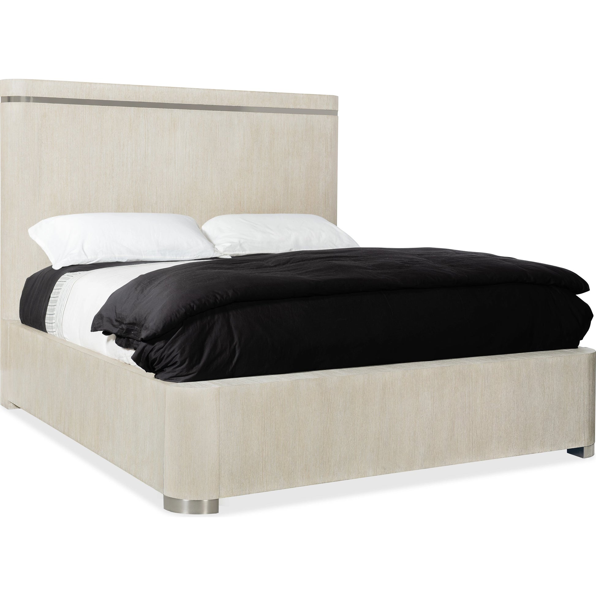 Modern Mood Panel Bed by Hooker Furniture. Made from oak veneers, metal in a modern style.