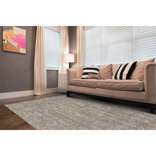 Leilani Rug - 6448F by Feizy in taupe. Made from viscose in a unique style.