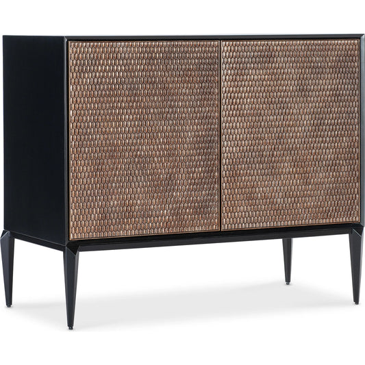 Melange Boucle Accent Chest by Hooker Furniture in blacks and black, brown. Made from unique in a modern style.
