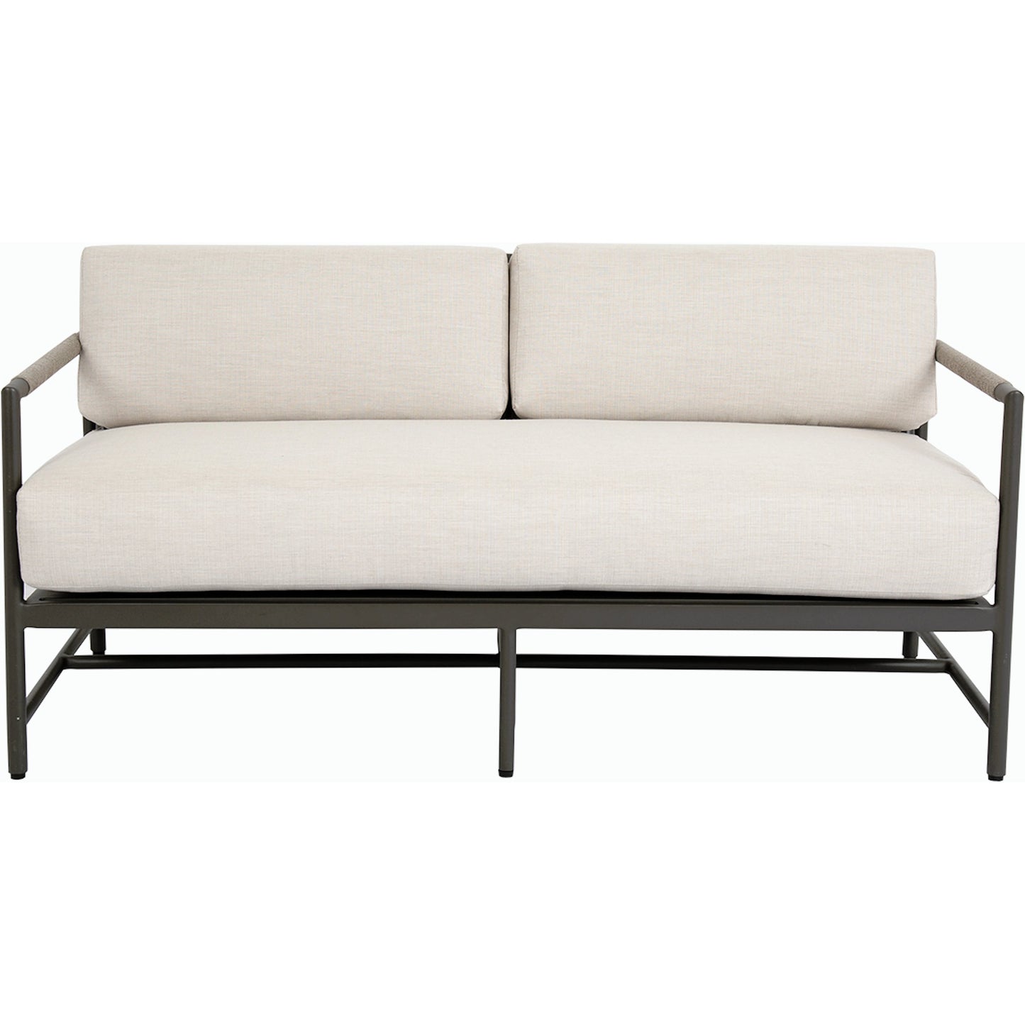 007 SI-2167102 | Additional Silo | Pietra Outdoor Loveseat by Sunset West in graphite. Made from olefin rope in a modern style.