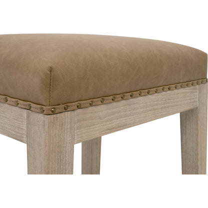 Wyatt Counter Stool by Essentials For Living in ivanhoe toast, natural gray ash. Made from solid ash wood in a transitional style.