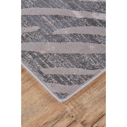 Waldor Herringbone Rug - 3968F by Feizy in gray. Made from polypropylene, polyester in a unique style.