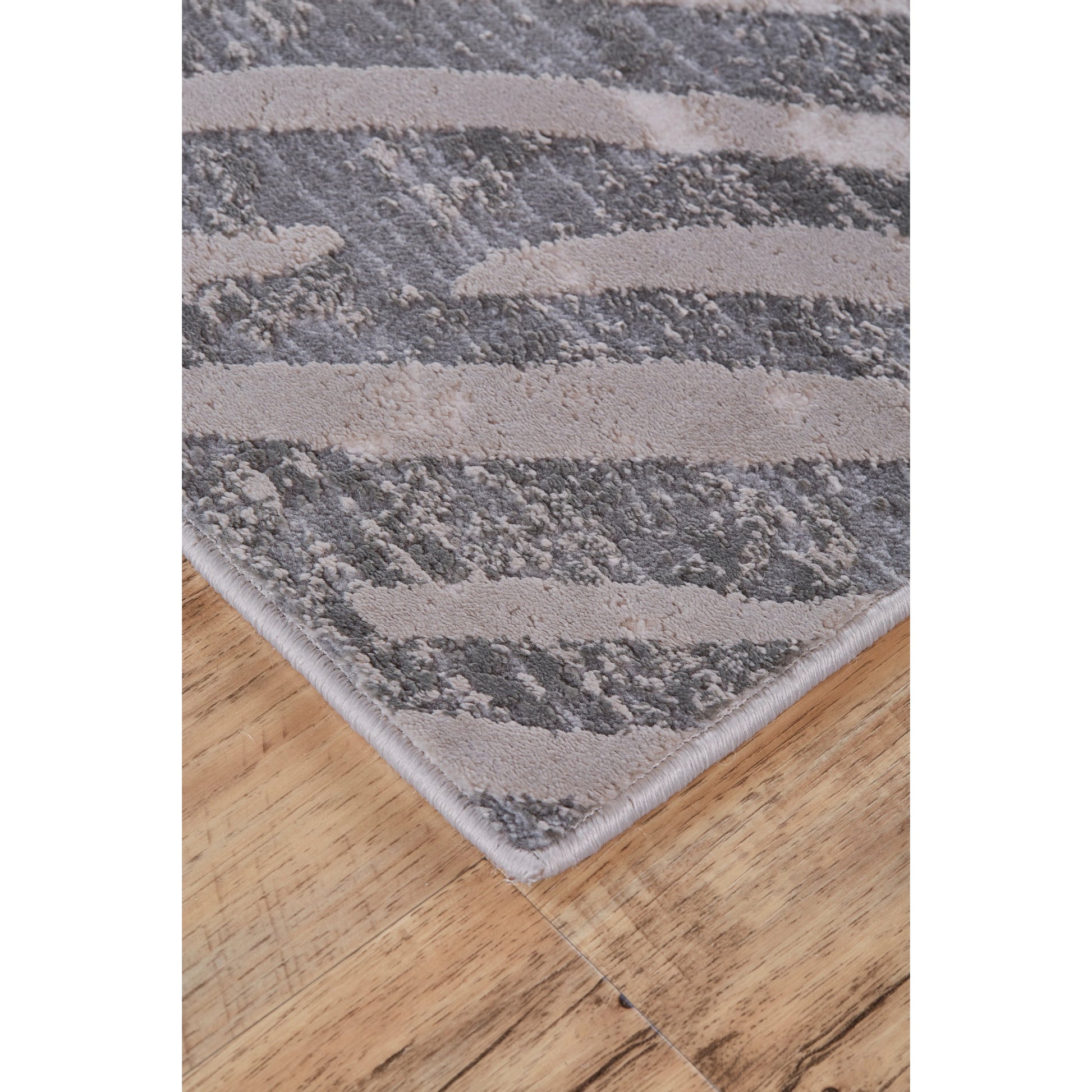 Waldor Herringbone Rug - 3968F by Feizy in gray. Made from polypropylene, polyester in a unique style.