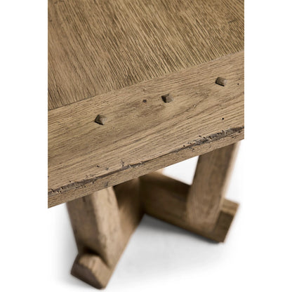 Echo Canyon Square End Table by Jonathan Charles in faded oak. Made from main oak in a unique style.