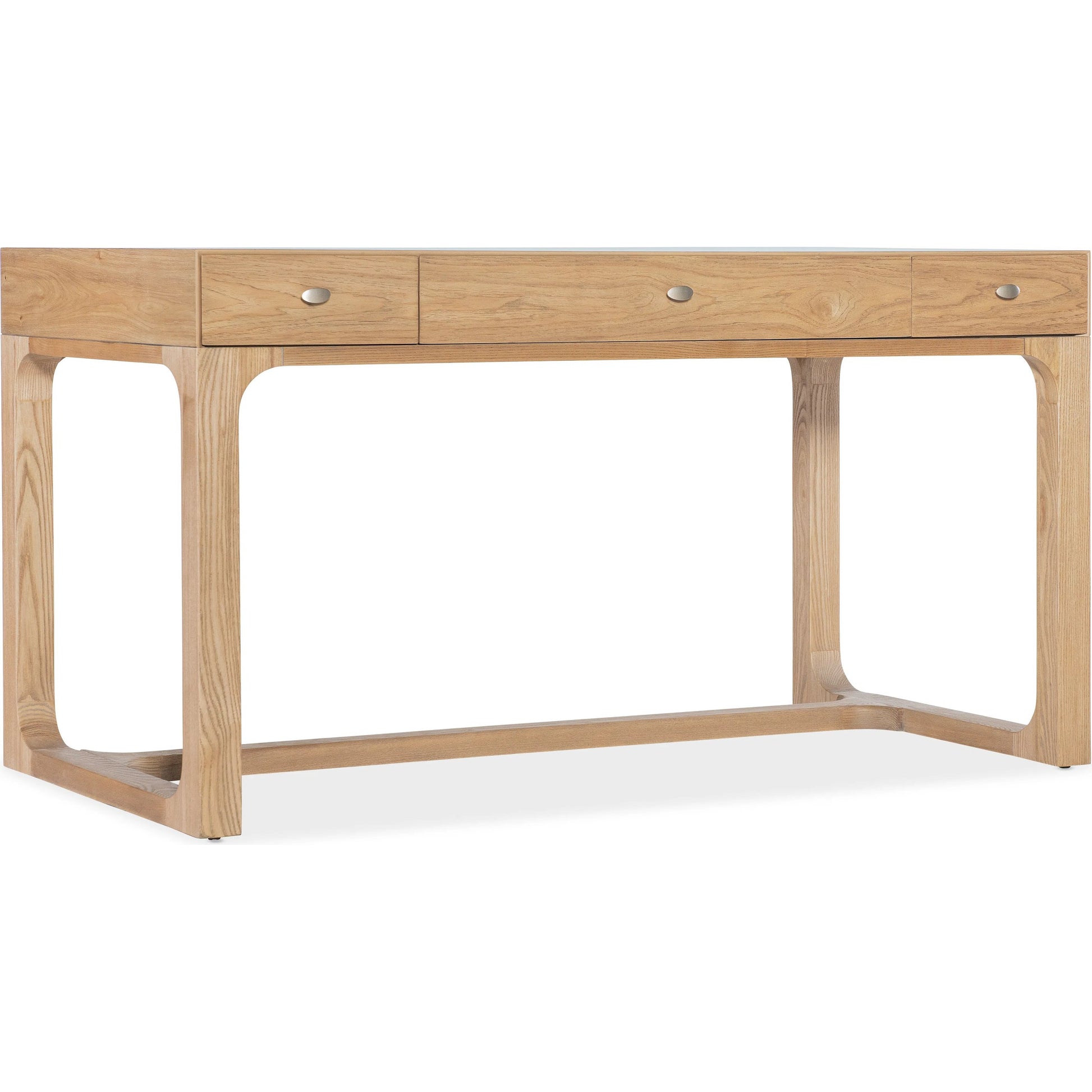 Documents Writing Desk by Hooker Furniture in brown and light natural pecan finish. Made from pecan veneers in a transitional style.