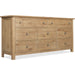 Driftwood Eight-Drawer Dresser by Hooker Furniture. Made from oak solids, oak veneers, cedar in a transitional style.