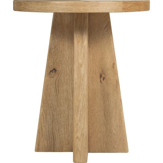 Driftwood Round End Table by Hooker Furniture. Made from unique in a transitional style.